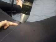 vacuum cleaner sucks clit though yoga pants loud moaning 9/16