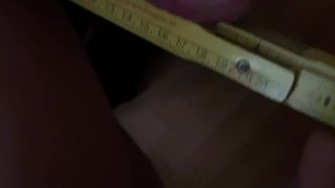 PRECUM big hard cock measured - soft erect - erection - jerk off - veiny amateur Japanese guy bul