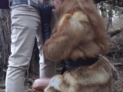 Outdoor sex with redhead teen in winter forest. Risky public fuck - Otta Koi