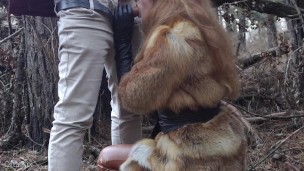Outdoor sex with redhead teen in winter forest. Risky public fuck - Otta Koi
