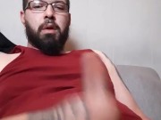 Masterbating with huge cumshot