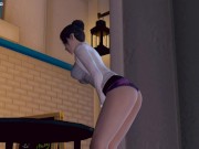 The nurse plays with a vibrator in her pussy. And then he jumps on the dick 11/16