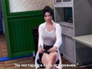 The nurse plays with a vibrator in her pussy. And then he jumps on the dick