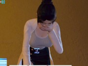 The nurse plays with a vibrator in her pussy. And then he jumps on the dick 4/16