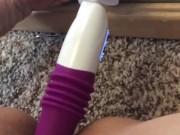 getting fucked by dildo fuck machine