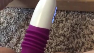 getting fucked by dildo fuck machine