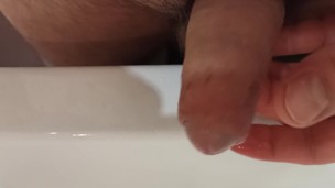 I pee, jerk off, wash my dick. Ready to stick it in your holes.
