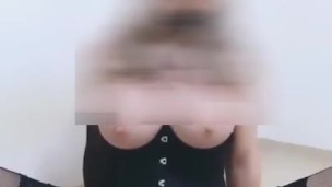 Crossdresser sissy solo jerkoff