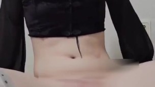 Crossdresser sissy dildo solo play
