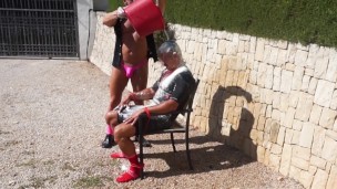 Spandex muscle man BDSM and GUNGE