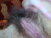 Hot PinkMoonLust Pretty Hairy Pink Pussy Spread Clit Clitoris Pubic Hair Tease Onlyfans 7/16