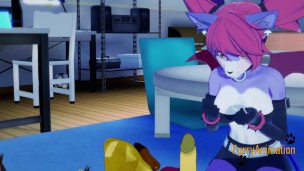 Furry Hentai - Bat-Kitty Handjob Lynx