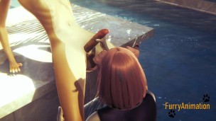 Furry Yaoi - Greyhound Handjob to Fox