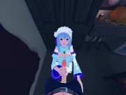 Emilia spits out cum, gets fucked on dinner table - Re:Zero Hentai. 1/16