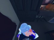 Emilia spits out cum, gets fucked on dinner table - Re:Zero Hentai. 2/16