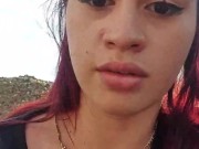 Blowjob , suck tits and footjob in public avenue of colombian park 12/16