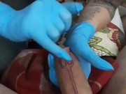 She tattooing my cock, so meet TattwoD 