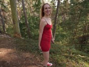 We got caught having sex in the forest, then continued with a quickie creampie on the beach 2/16