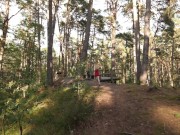 We got caught having sex in the forest, then continued with a quickie creampie on the beach 5/16