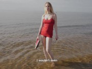 We got caught having sex in the forest, then continued with a quickie creampie on the beach 6/16