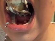“Asmr” BBW eats cake  - Screenshot 11 of 16 - Close Up