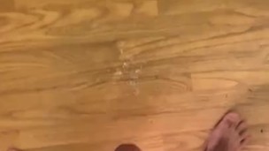 Shooting Ropes of Cum on Floor