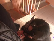 Risky Blowjob On Stairs of The Mall 8/16