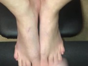 Just wanted to drain my balls on her feet 14/16