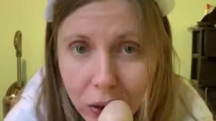 Naughty nurse checks your penis and prostate 