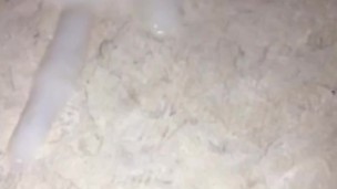 Jerking Off in the bathroom, I jizzed a huge cumshot onto the counter top and licked it all up.