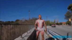 cyclist in spandex gets cruised