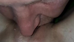 doing cunnilingus to my wife, she cums