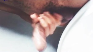 Bathroom masturbation... Moaning and huge cumload