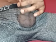 Big dick stroking