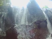 VAGINA FALL public FLASH and PEE #Tourist atraction Waterfall in Jungle 9/16