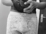 Playing with my black big dick  10/16