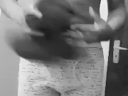 Playing with my black big dick  7/16