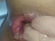 アナル　高速指アナニー　大量汁垂れ　痙攣 7/16