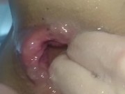 アナル　高速指アナニー　大量汁垂れ　痙攣 8/16