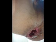 グリセリン浣腸後デンマ挿入　大量排出　アナル痙攣 16/16