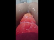 Bad　Dragonディルド　バックでアナルオナニー　疑似大量ローション中出し2