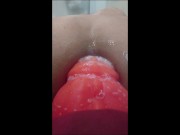 Bad　Dragonディルド　バックでアナルオナニー　疑似大量ローション中出し2 4/16