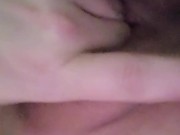 Hot and horny wife rubs clit and nipples wanting to have a huge cock in her pussy  12/16