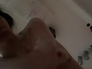 Shower time for this wet chick!