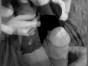 She's licking her dirty panties and sucking hard and dirty cock 6/16