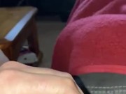 Stroking long thick cock till cumshot 5/16