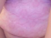 Puerto Rican thickness seductively tease, sliding up and down her toy moaning squirt  15/16