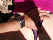 Stop walking and fuck me, outdoor public sex! They almost got us! 13/16