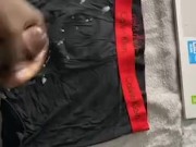 Cum explosion all over underwear and computer.  14/16