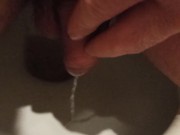 I pee and stroke my dickhead. 3/16